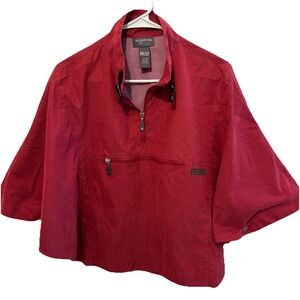 Vintage Streetwear Drip Silvertab Red 90s Nylon Poncho Anorak Gorecore Levis Y2K